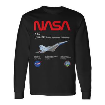 Nasa X-59 Quiet-Supersonic-Technology（Quesst 長袖Tシャツ - Kawaiitshirt