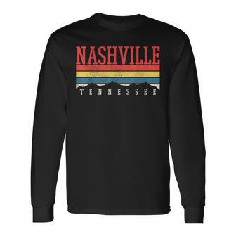 Nashville Tennessee Musique Country Amérique Usaouvenir T-shirt à manches longues - Cadeauxyz
