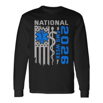 National Ems Week 2026 Emergency Medical Services Long Sleeve T-Shirt - Thegiftio UK