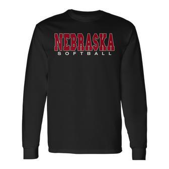 Nebraska Softball Long Sleeve T-Shirt - Thegiftio