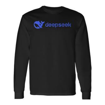 Nerdy Deepseek Ai 人工知能 コンピューター オタク 長袖Tシャツ - Kawaiitshirt