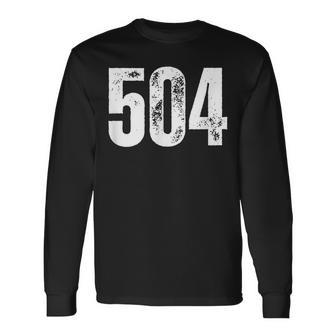 New Orleans 504 Area Code 長袖Tシャツ - Kawaiitshirt