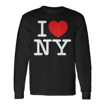 New York City Skyline Big Apple State Souvenir Nyc Long Sleeve T-Shirt - Thegiftio UK