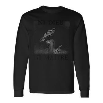Ni Dieu Ni Maître Anti-Autoritaire Bird No God Masters T-shirt à manches longues - Cadeauxyz