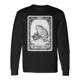 No Kings Day タロットカード カエル 長袖Tシャツ - Kawaiitshirt