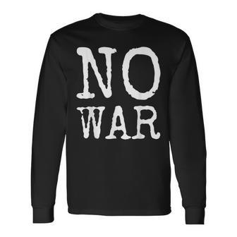No War 平和 平和の鳩 アゲンストウォー 愛 No War 長袖Tシャツ - Kawaiitshirt