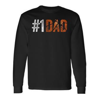 Number One Basketball Dad From Son For Fathers Day Long Sleeve T-Shirt - Thegiftio