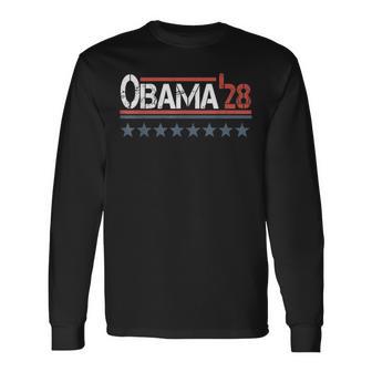 Obama 28 Retro Vintage Long Sleeve T-Shirt - Thegiftio UK