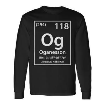 Oganesson Element ホワイト 長袖Tシャツ - Kawaiitshirt