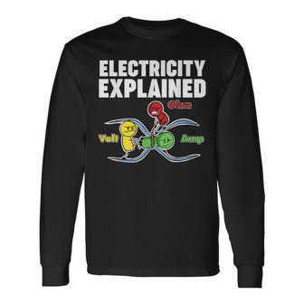 Ohm's Law Electricity Explained Long Sleeve T-Shirt - Thegiftio UK