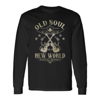 Oldoul In A New World カントリーミュージックギターファン 長袖Tシャツ - Kawaiitshirt