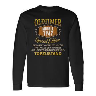 Oldtimer Jahrgang 1947 75 Geburtstag Geschenk Mann Langarmshirts - Seseable