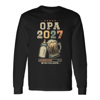 Opa 2027 Loading Babyflasche Ladebalken Werdender Opa Langarmshirts - Geschenkecke