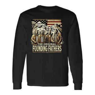 The Original Founding Fathers American Indian Usa Flag Long Sleeve T-Shirt - Thegiftio UK