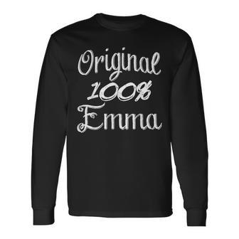 Originale 100 Emma Concritta Divertente Per Gli Amici Maglietta a maniche lunghe - Novitaregali