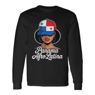 Panama Afro Latin Panamanian Panamanian Pride Country Panama Long Sleeve T-Shirt - Thegiftio UK