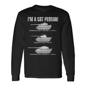 Panzer Vi Tiger I German Panther Panzers Lover Cat Person Long Sleeve T-Shirt - Thegiftio UK