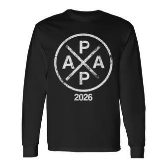 Papa 2026 Papa 2026年以降 レトロパパ 2026 長袖tシャツ 長袖Tシャツ - Kawaiitshirt