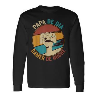 Papa De Dia Gamer De Noche Regalo Para Padre Día Del Padre Camiseta de manga larga - Regaloses