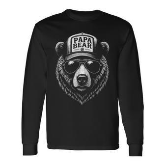 Papa Geschenkatertag Bester Papa Papa Bär Lustiges Langarmshirts - Seseable