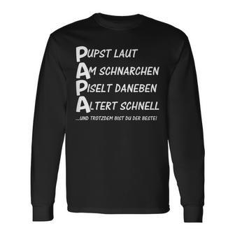 Papa Lustigerpruch Zumatertag Füräter Papas Langarmshirts - Seseable