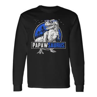 Papawsaurus T-Rex Papaw Saurus Dinosaur Family Matching Long Sleeve T-Shirt - Thegiftio UK
