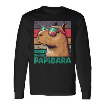 Papibaraatertag Bester Papa Capybara Langarmshirts - Seseable