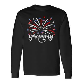 Patriotic 4Th Of July Grammy Fireworks Little Firecracker Long Sleeve T-Shirt - Thegiftio UK