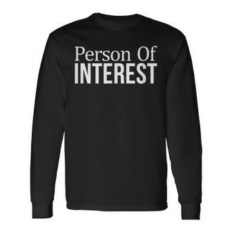 Person Of Interest Long Sleeve T-Shirt - Thegiftio UK
