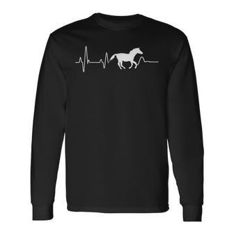 Pferd Herzschlag Pferde Reiten Pferd Langarmshirts - Seseable