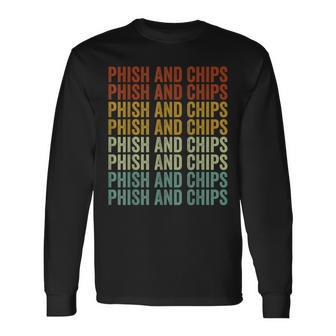 Phish And Chips ファニーハッカー フィッシングコンピュータハッカー 長袖Tシャツ - Kawaiitshirt