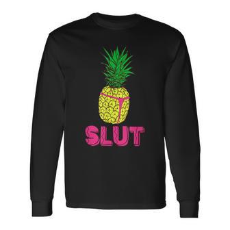 Pineapplelut Tバック 長袖Tシャツ - Kawaiitshirt