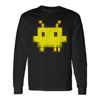Pixel Gamer Clawd Claude Code Gaming レトロ コーディング ユーモア 長袖Tシャツ - Kawaiitshirt