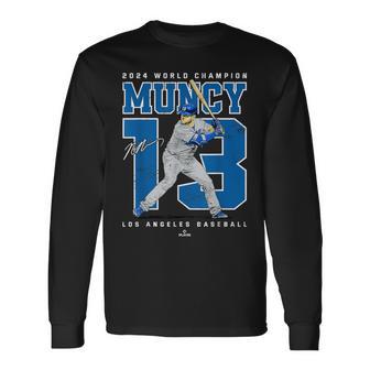 Player Number 2024 World Champion Max Muncy Los Angeles 長袖Tシャツ - Kawaiitshirt