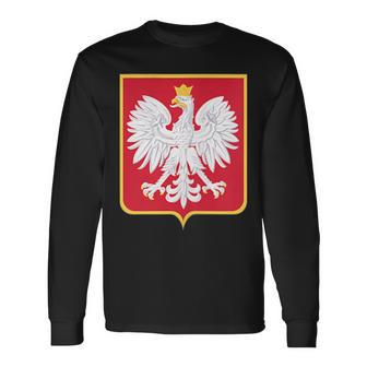 Polonia Eagle Escudo De Armas Polska Familia Polaca In Mangas Camiseta de manga larga - Regaloses