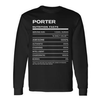 Porter 栄養成分表示 長袖Tシャツ - Kawaiitshirt