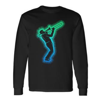 Posaune Posaunist Posaunenspieler Kinder Herren Jungen Langarmshirts - Seseable