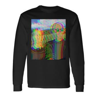 Pot Farmer 大麻 マリファナ トリッピーデザイン 420 ギフト 長袖Tシャツ - Kawaiitshirt