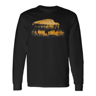 Prairies Prairies Bison T-shirt à manches longues - Cadeauxyz