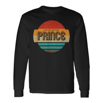 Prince 名称 レトロ・ヴィンテージ・サンセット 限定版 長袖Tシャツ - Kawaiitshirt