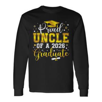 Proud Uncle Of A Class Of 2026 Graduate Senior Graduation Long Sleeve T-Shirt - Thegiftio UK