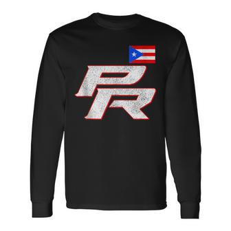 Puerto Rico Pr Vintage Pride Boricua Puerto Rican Flag Long Sleeve T-Shirt - Thegiftio UK