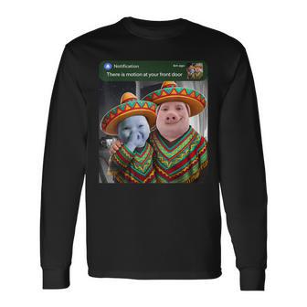 There Is Motion At Your Front Door John Pork And Ai Baby Long Sleeve T-Shirt - Thegiftio UK