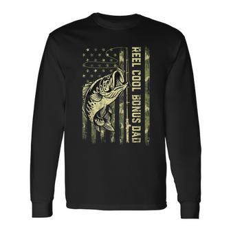 Reel Cool Bonus Dad Fisherman Camouflage Father's Day Long Sleeve T-Shirt - Monsterry UK