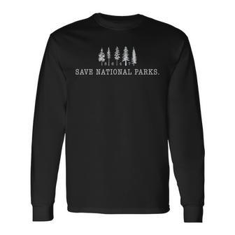 Resist Protect Our National Parks Graphic Pine Trees 86 47 Long Sleeve T-Shirt - Monsterry