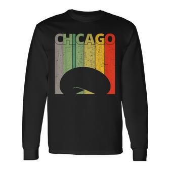 Retro Chicago Intage Chicago Bean Cloud Gate 長袖Tシャツ - Kawaiitshirt