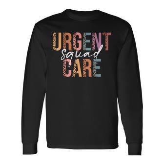 Retro Leopard Urgent Care Squad Emergency Department Er Rn Long Sleeve T-Shirt - Thegiftio UK
