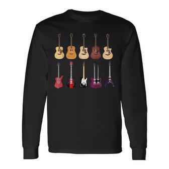 Retro L'instrument De Musique Guitare T-shirt à manches longues - Cadeauxyz