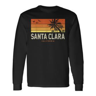 Rétroanta Clara Californie Caintage Palmsunset T-shirt à manches longues - Cadeauxyz