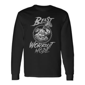 Rhino Beast ワークアウト ファッション フィットネス ジム アニマル マッスルフィット 長袖Tシャツ - Kawaiitshirt